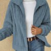 Short Jacket Lapel Zipper Winter Coat Warm Plush Fleece Zipper Casual Coat Top
