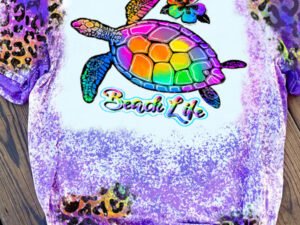 Beach Life Turtle Bleached T-Shirt