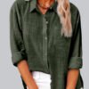 Casual Solid Color Lapel Pocket Long Sleeve Shirt