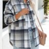 Casual Check Lapel Long Sleeve Shirt