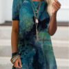 Crew Neck Printed Loose Short Sleeve T-shirt