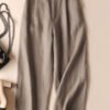 Cotton And Linen Wide-leg Casual Pants