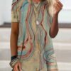 Crew Neck Printed Loose Short Sleeve T-shirt