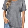 Round Neck Casual Loose Solid Color Short-sleeved T-shirt