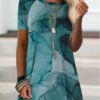 Crew Neck Printed Loose Short Sleeve T-shirt