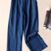 Cotton And Linen Wide-leg Casual Pants