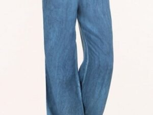 Women's Comfortable Stretch Denim Casual Wide Leg Pants