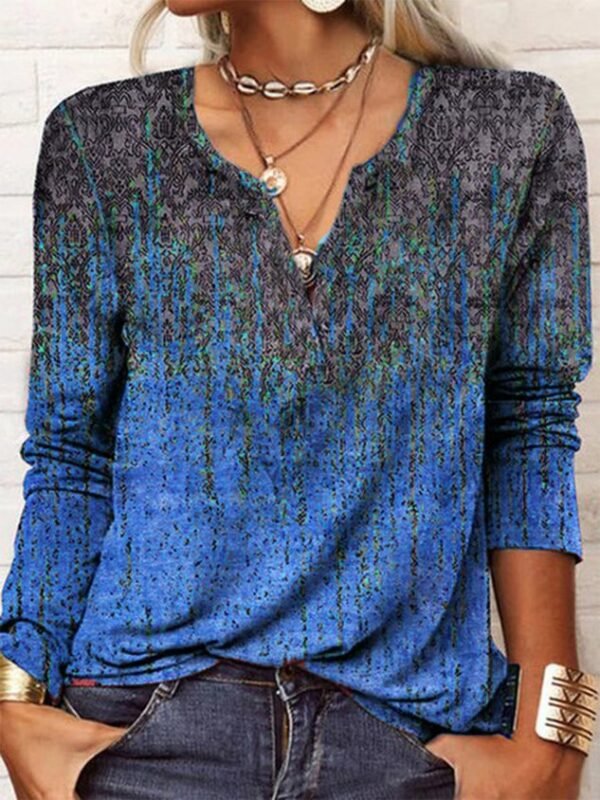 26c6f946bf40bdc16e502f487d472d57.jpg Women Vintage Ethnic Autumn Micro-Elasticity Daily Best Sell Regular H-Line Regular T-shirt