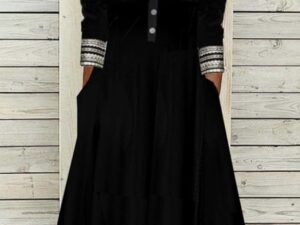 Casual V-Neck Print Dress
