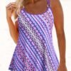 Colorful tie-dye printing Tankini Top