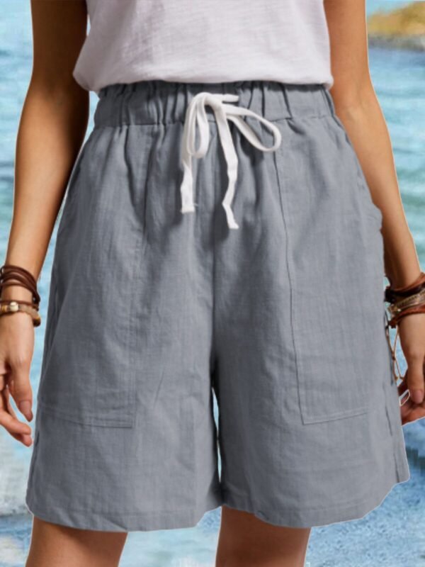Women's Pure Color Cotton Casual Shorts