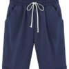 Plus Size Casual Shorts With Pockets for Holiday