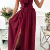 Casual Lake Weekend Party Ruffle One Shoulder Maxi Dress