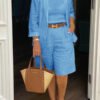Casual Long Sleeve Coat And Shorts Two-Piece Set