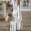 Women's Short Sleeve Casual Solid Color V-neck Dress