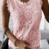 Women's Tank Tops Sleeveless Solid Casual Lace Tank Tops