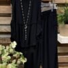 Simple Color Loose Sleeveless Suit