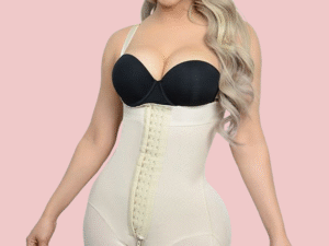 DOUBLE STRAPLE SHORT GIRDLE WITH 3 ROWS OF SNAPS SIZE WITH BOOTYLICIOUS ENHANCEMENT