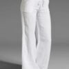 Cotton Linen Solid Color High Waist Wide Leg Pants