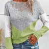 Loose Casual Color Block Sweater