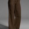 Cotton Linen Solid Color High Waist Wide Leg Pants