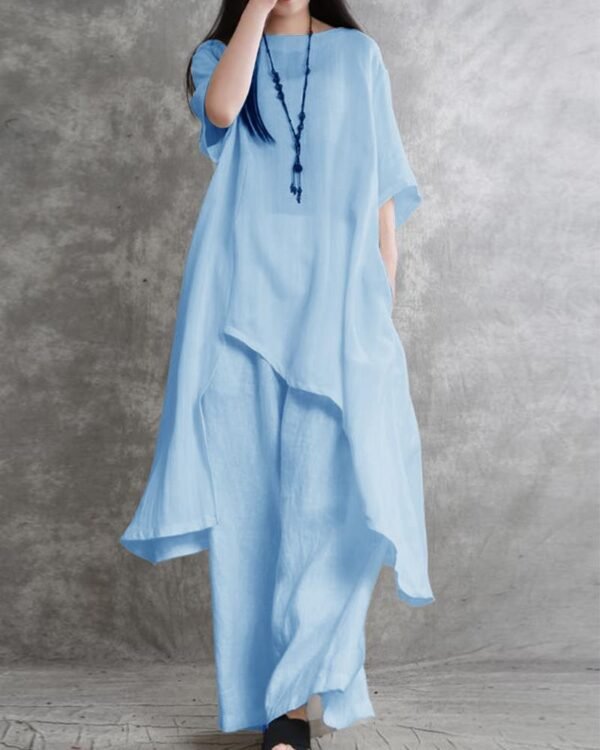 Summer Fashion Loose Irregular Hem Suit