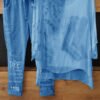Printed Chiffon Top And Printed Pants Set