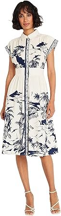 London Collared Neck Button Multi Occasion Dresses for Women