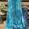 Women's Tie-Dye Casual Ruffled Tank