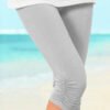 Casual Sports Plus Size Plain Capris Leggings