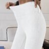 High elastic plain washed denim Leggings