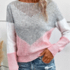 Loose Casual Color Block Sweater