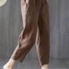 Women's Solid Color Cotton Linen Comfortable Casual Pants