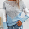 Loose Casual Color Block Sweater