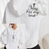 Women's Faith Jesus Has My Back Printed Casual Cable Hoodie