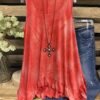 Women's Tie-Dye Casual Ruffled Tank