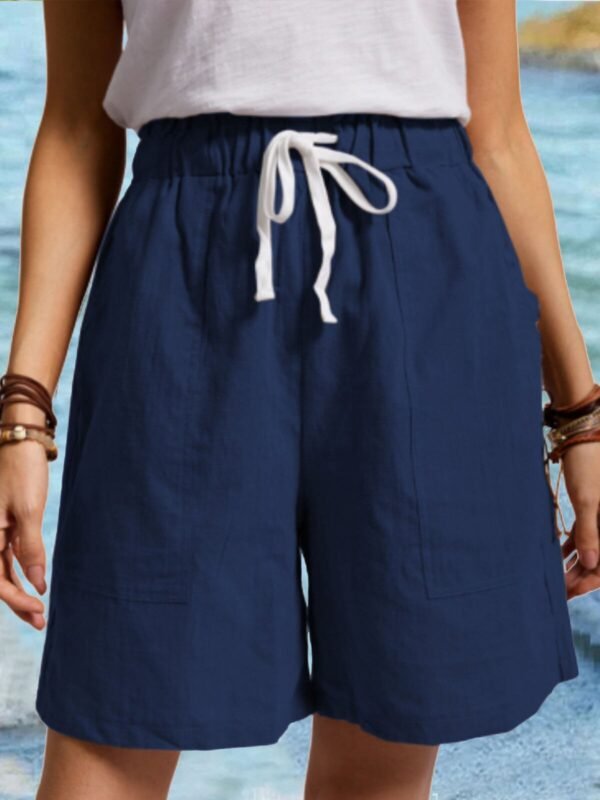 Women's Pure Color Cotton Casual Shorts