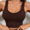 Nude sexy sports underwear shockproof push up yoga bra