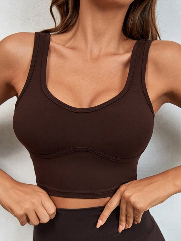 Nude sexy sports underwear shockproof push up yoga bra