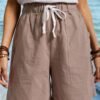Women's Pure Color Cotton Casual Shorts