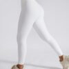 Ribbed hip lift high waist belly peach stretch yoga pants
