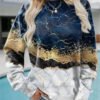 Women's Floral Long Sleeve Scoop Neck Printed Tops