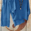 Pure Color Women Two-piece Set