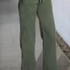 Drawstring Low Waist Wide Leg Jeans