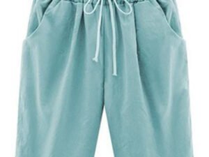 Plus Size Casual Shorts With Pockets for Holiday