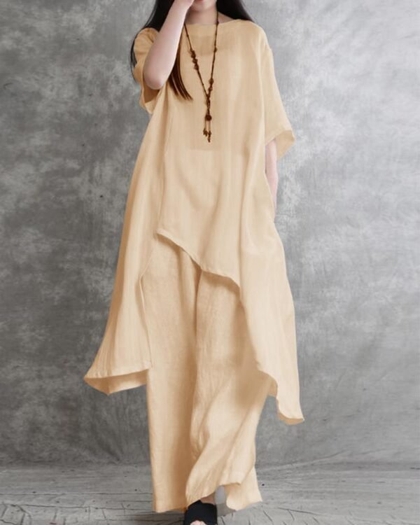 Summer Fashion Loose Irregular Hem Suit
