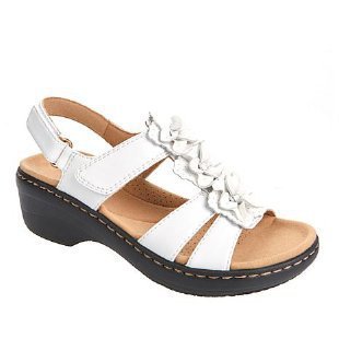 Flower Appliques Hook-and-loop Fastener Wedge Sandals