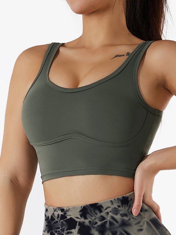Nude sexy sports underwear shockproof push up yoga bra