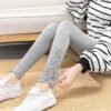 Women's Leggings Capri shorts Black White Grey Fashion Casual Daily Lace Comfort Solid Colored L XL 2XL 3XL 4XL