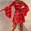Elegant Dolman Sleeve Casual Dress